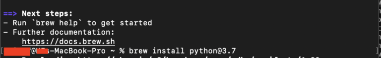 brew install python 3.9